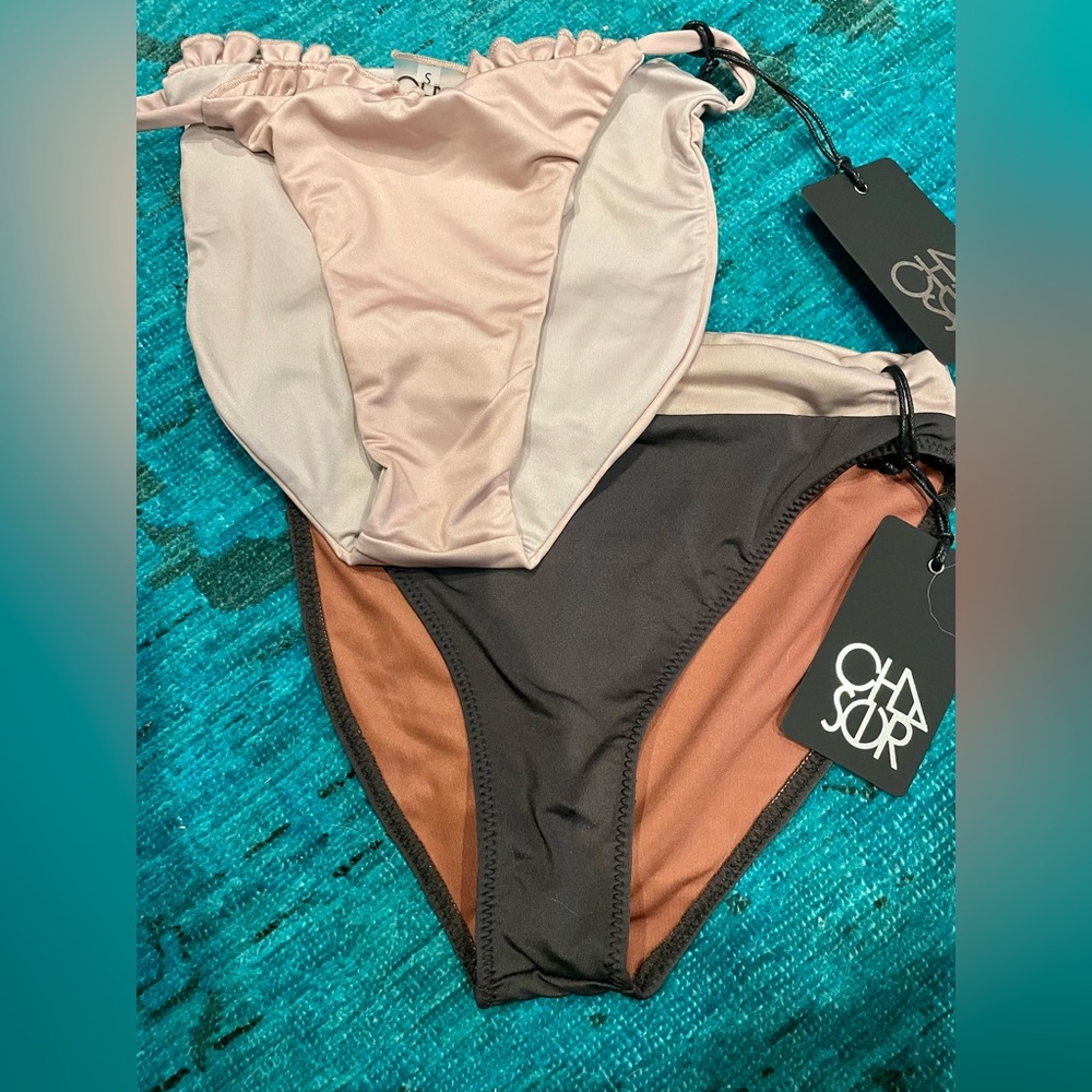 2 brand new with tags, bikini bottoms from Chaser size small